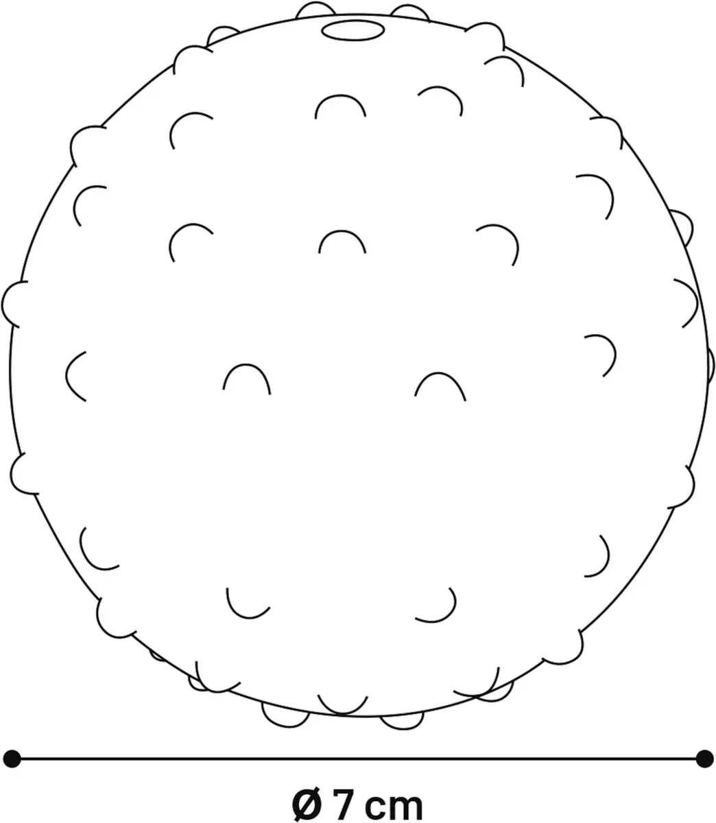 Flamingo Hondenspeelgoed Bal Rubber met Bel - Multi - 7 cm