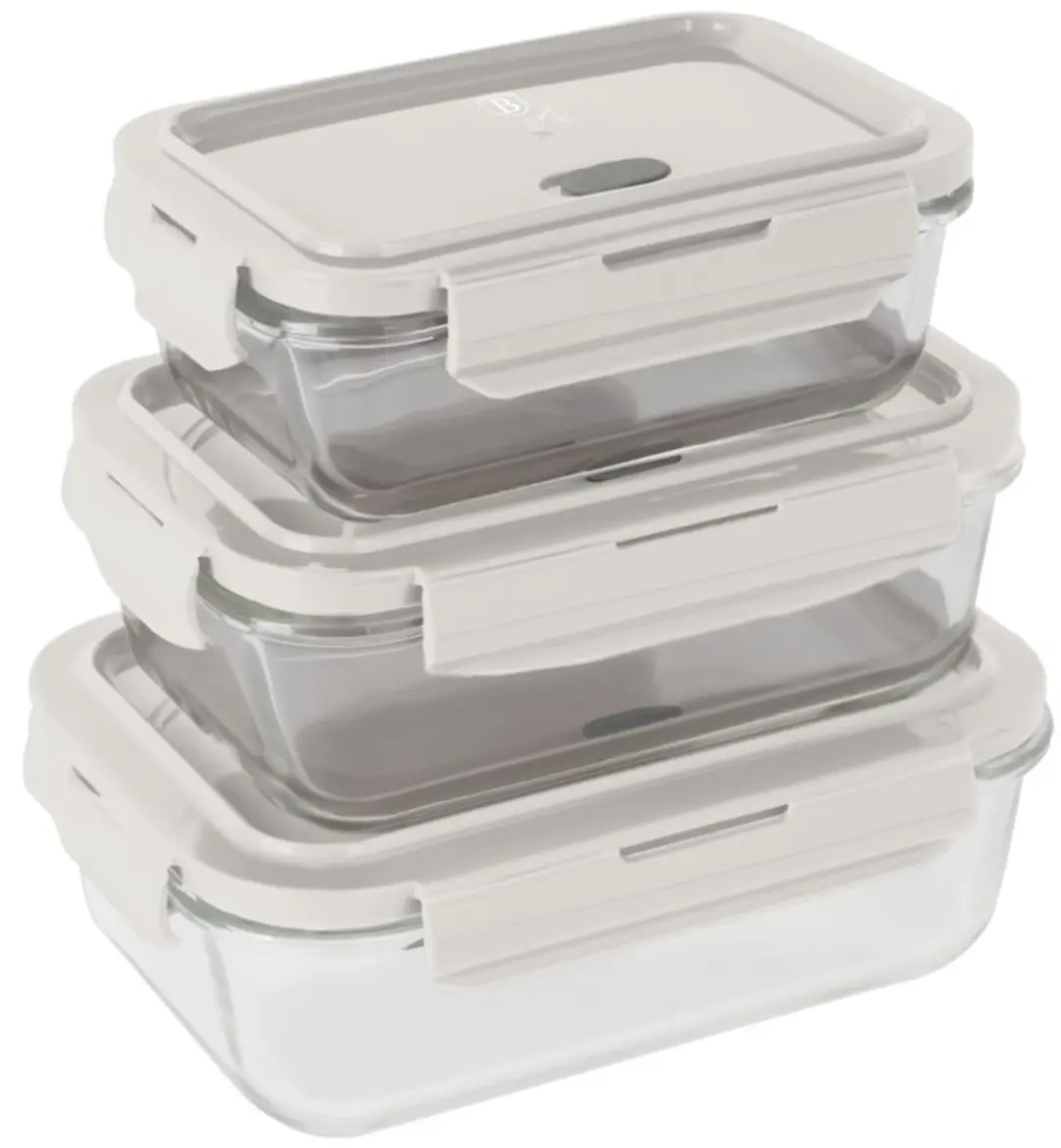 Voedselbewaarbakjes, set van 3 stuks, Sahara Collection