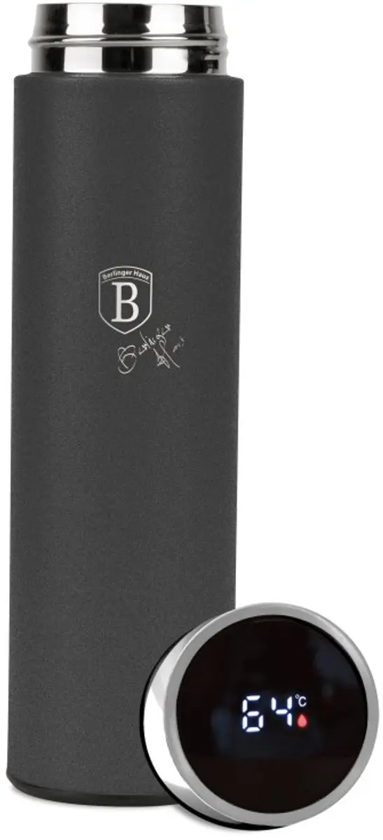Roestvrijstalen thermosfles met LED-display, 500 ml, Antracit Collection