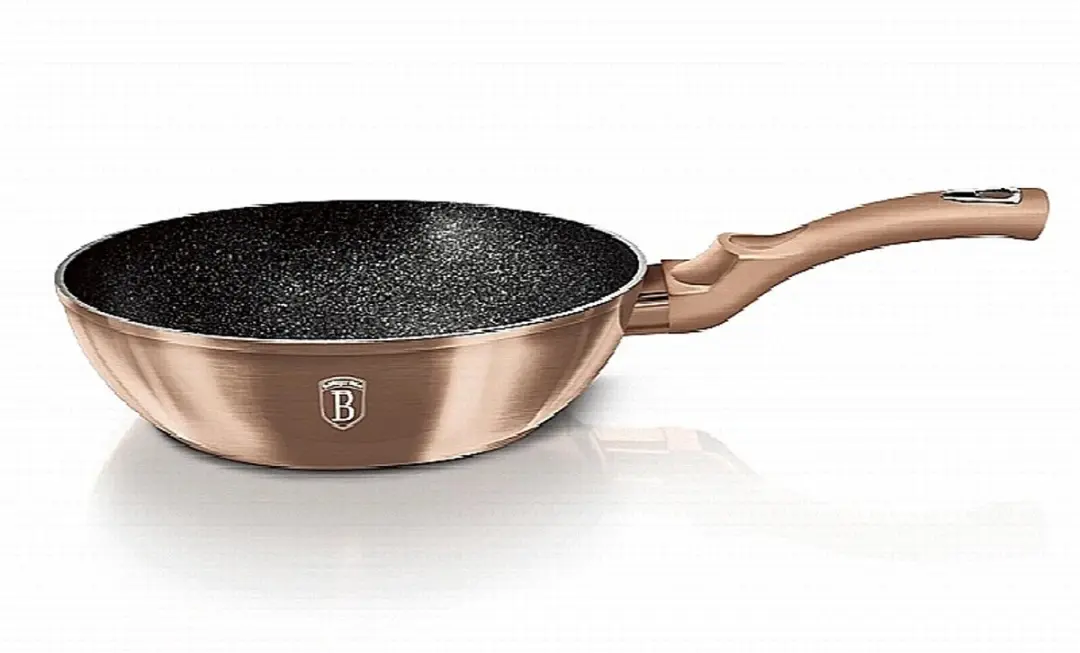 Wok met marmeren afwerking, 30 cm, Rosegold Metallic Line