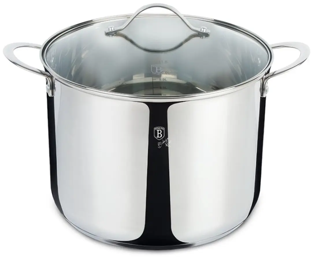 Pannetje met deksel, 24 cm hoog, roestvrij staal, Silver Jewellery