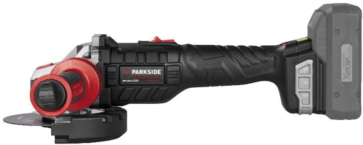 Parkside Performance 20V Accu-haakse slijper 125mm - 4Ah - Metaal
