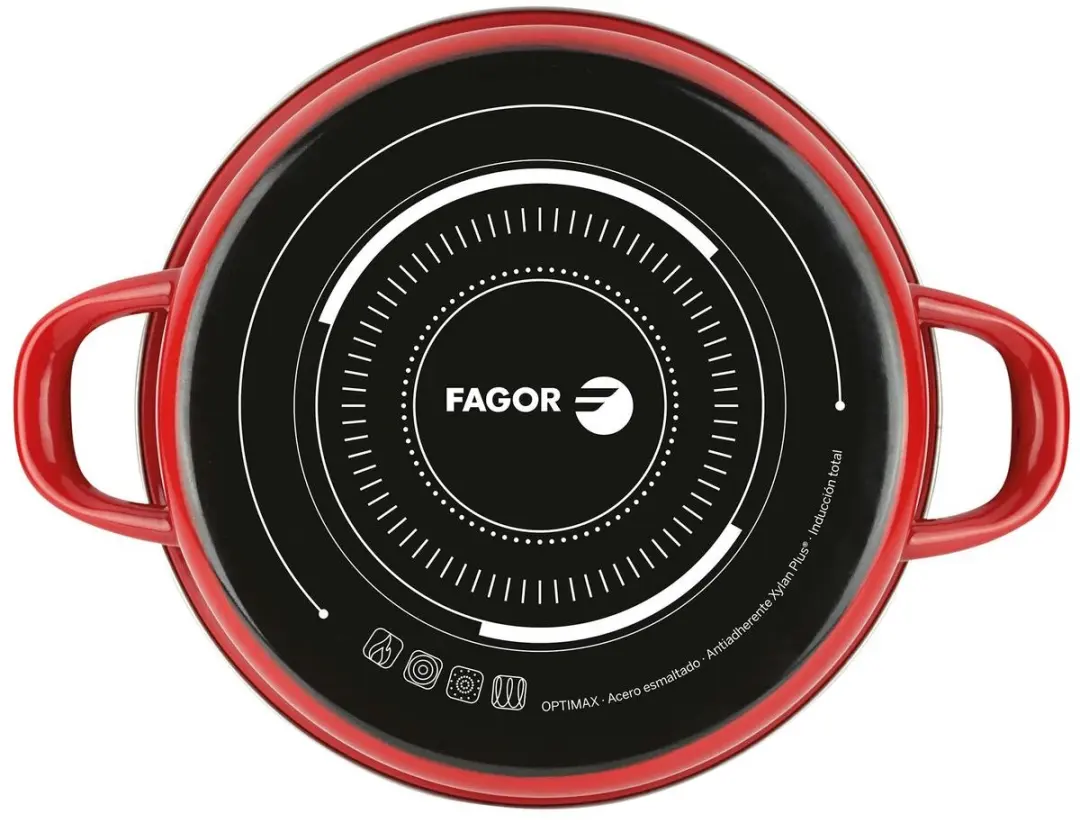 Fagor Optimax Kookpot Rood Geëmailleerd