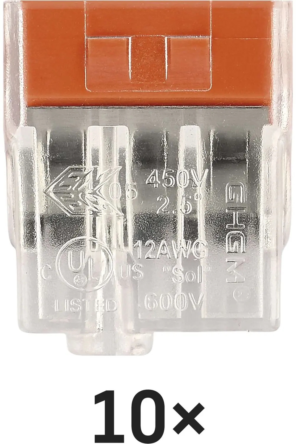 Merkloze Push-in Installatieconnector 0,5-2,5mm² (1 stuk)