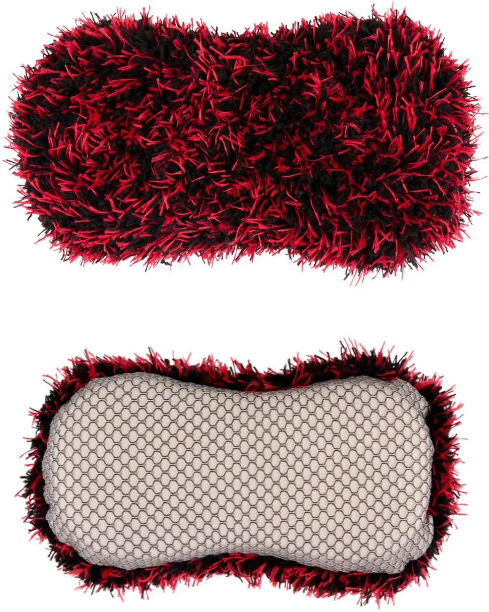 Dirt Devil Autospons Microvezel 2-in-1 - 26x12x6cm - Zwart/Rood - afbeelding 4 van 6