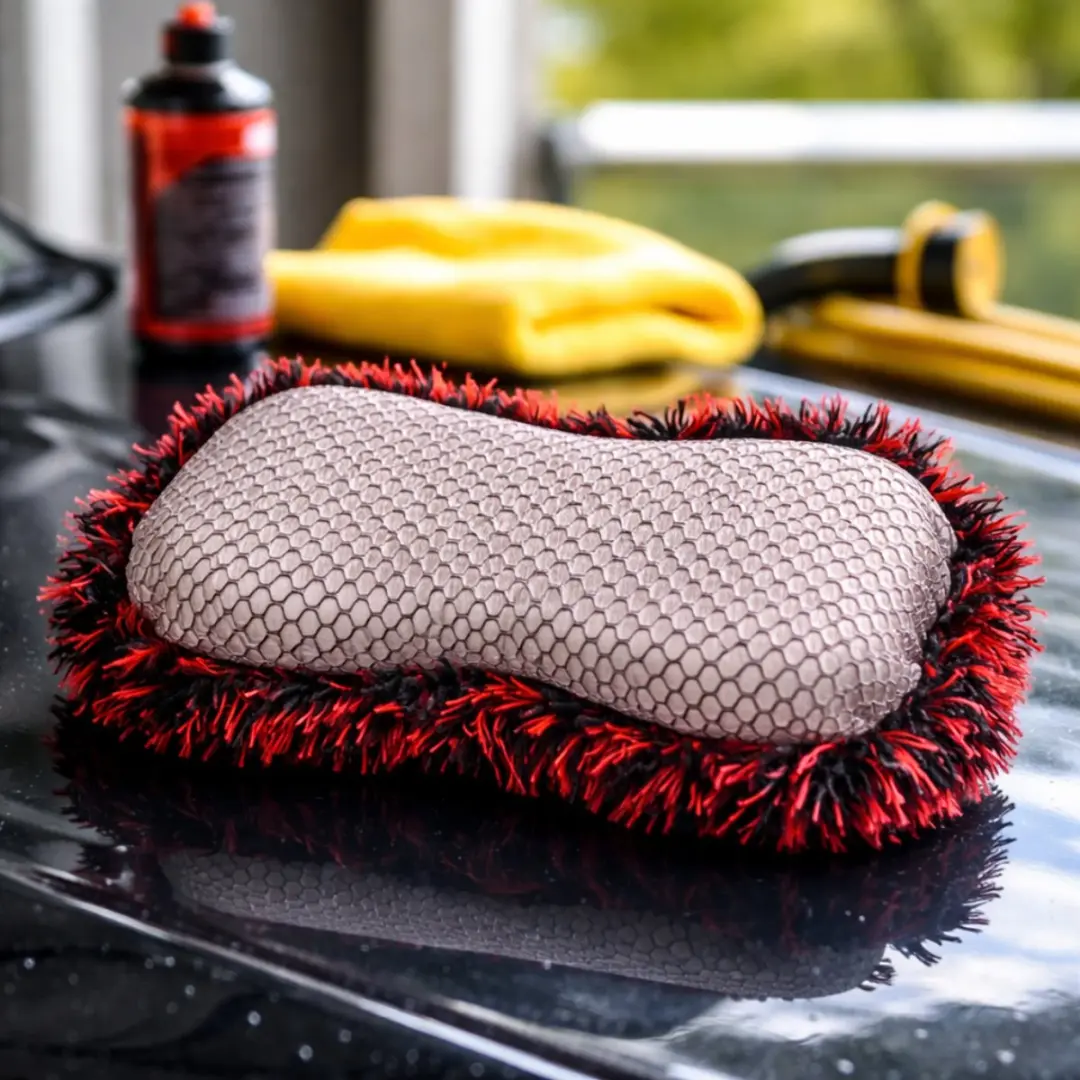 Dirt Devil Autospons Microvezel 2-in-1 - 26x12x6cm - Zwart/Rood - afbeelding 2 van 6