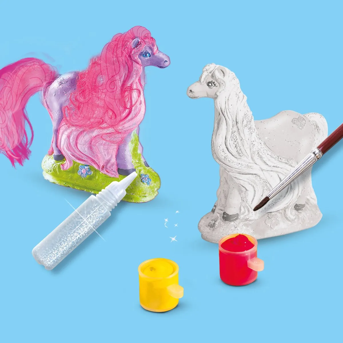 SES Creative Hobby Pink Paard met Manen Knutselset - 6 Stuks
