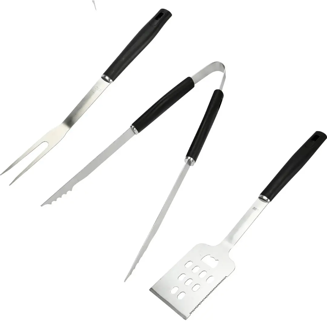 Benson BBQ set 3-delig RVS met vork, spatel en tang voor grillen