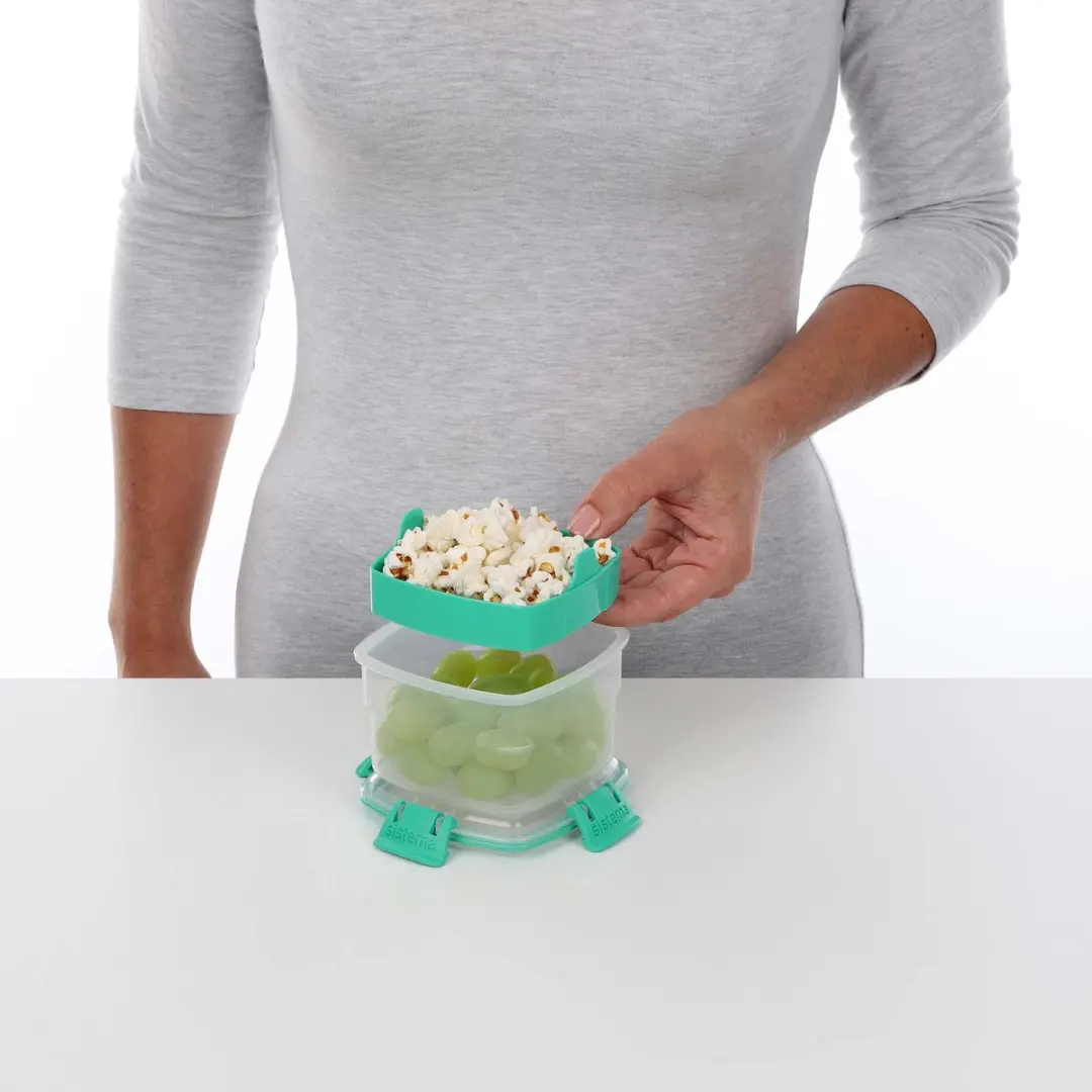 Sistema Snacks To Go Voedselcontainer 400ml - Teal - afbeelding 2 van 6