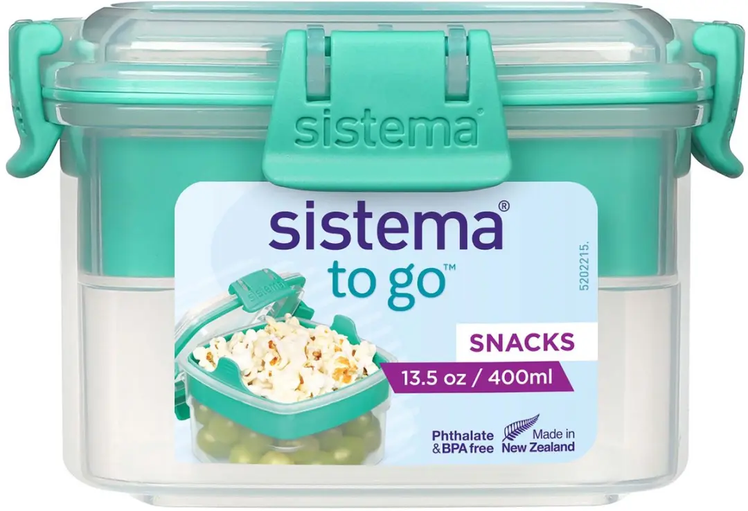 Sistema Snacks To Go Voedselcontainer 400ml - Teal - afbeelding 6 van 6