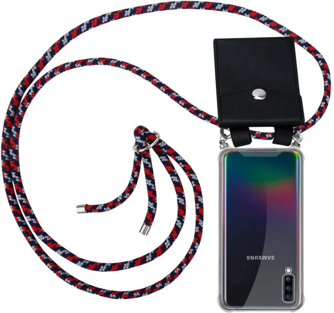 Cadorabo Hoesje geschikt voor Samsung Galaxy A70 / A70s in ROOD BLAUW WIT