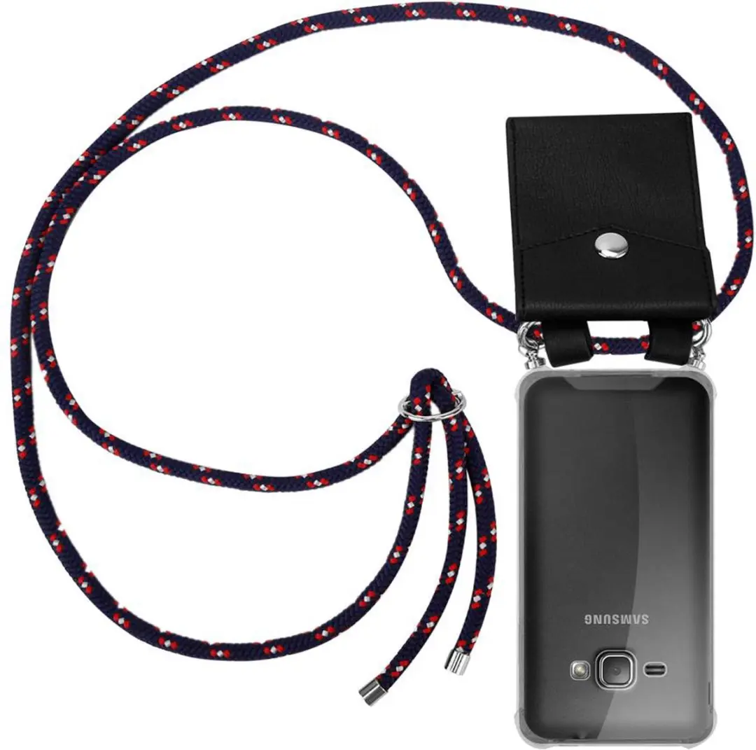 Cadorabo Hoesje geschikt voor Samsung Galaxy J1 2016 in BLAUW ROOD WITTE STIP