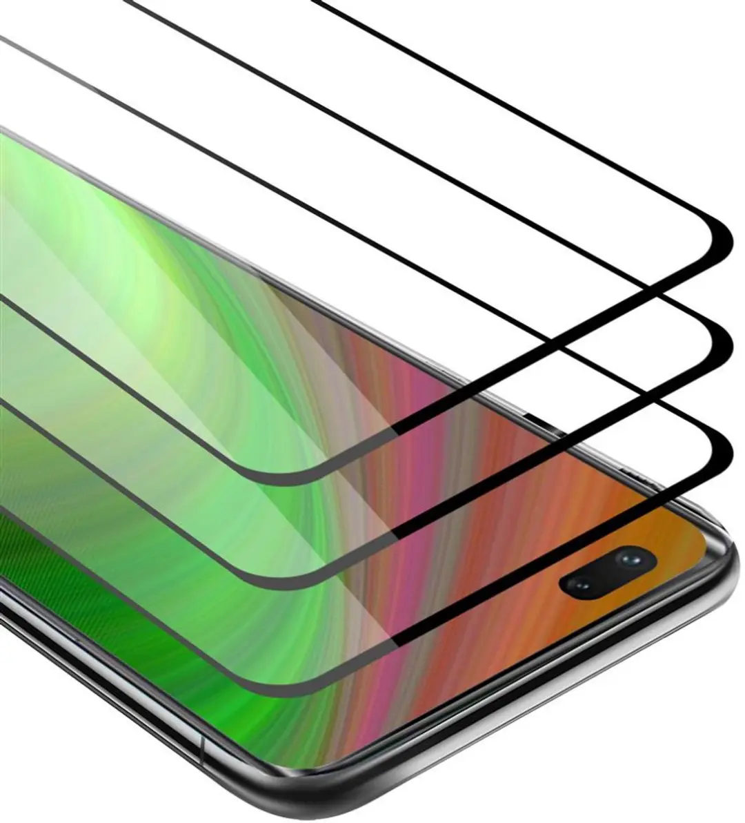 Cadorabo 3x Screenprotector geschikt voor Huawei NOVA 7 PRO 5G Volledig scherm p