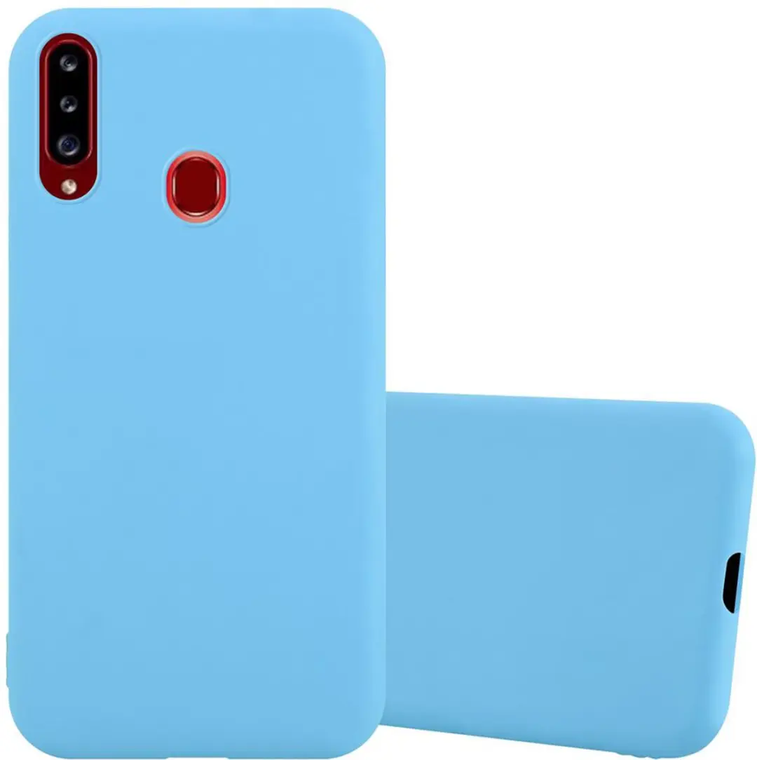 Cadorabo Hoesje geschikt voor Samsung Galaxy A20s in CANDY BLAUW