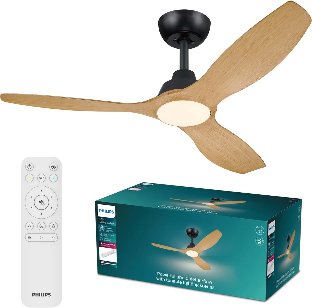 Philips Olas LED Plafondventilator 132cm
