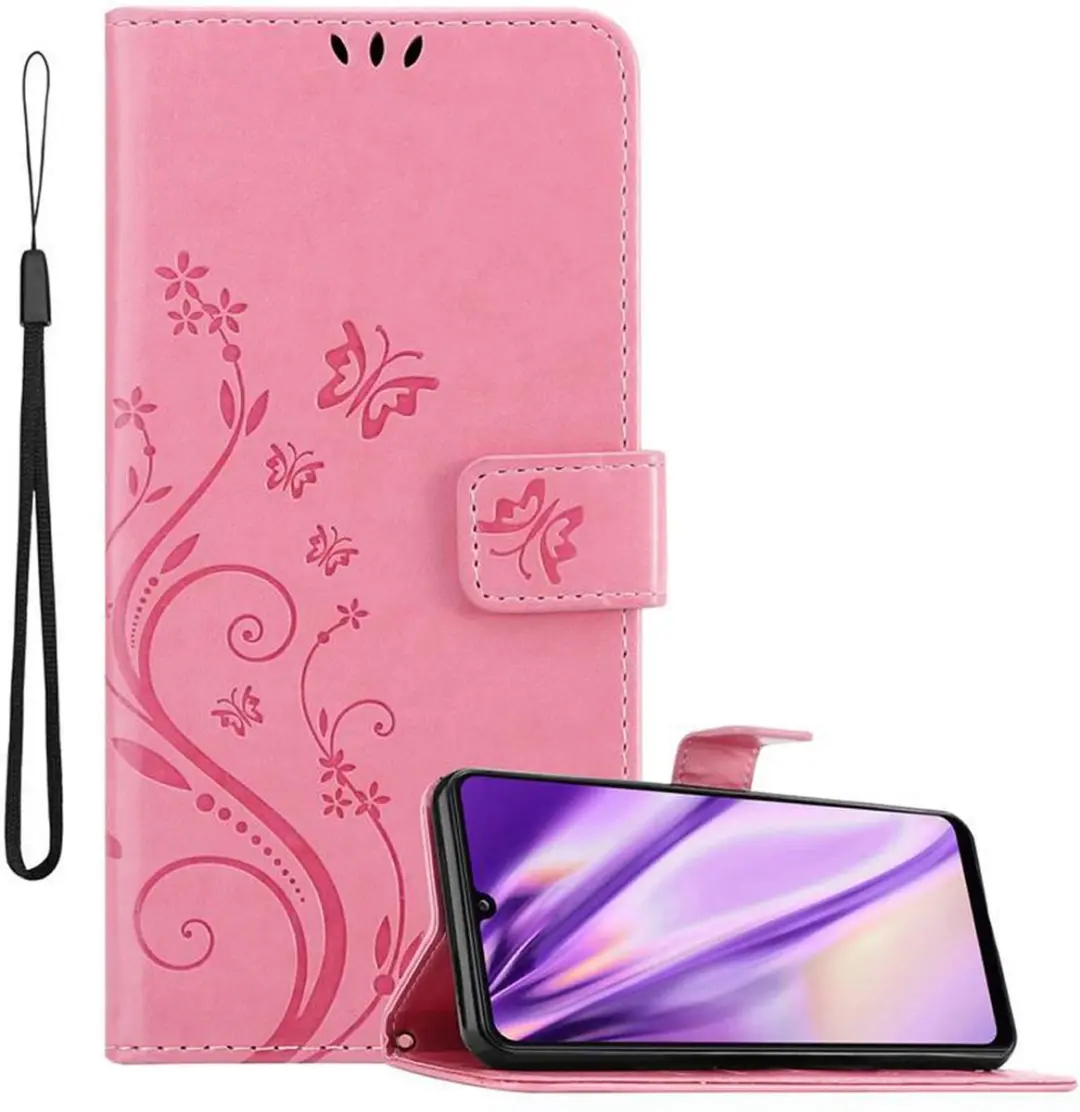 Cadorabo Hoesje geschikt voor Samsung Galaxy A31 in BLOEMEN ROZE