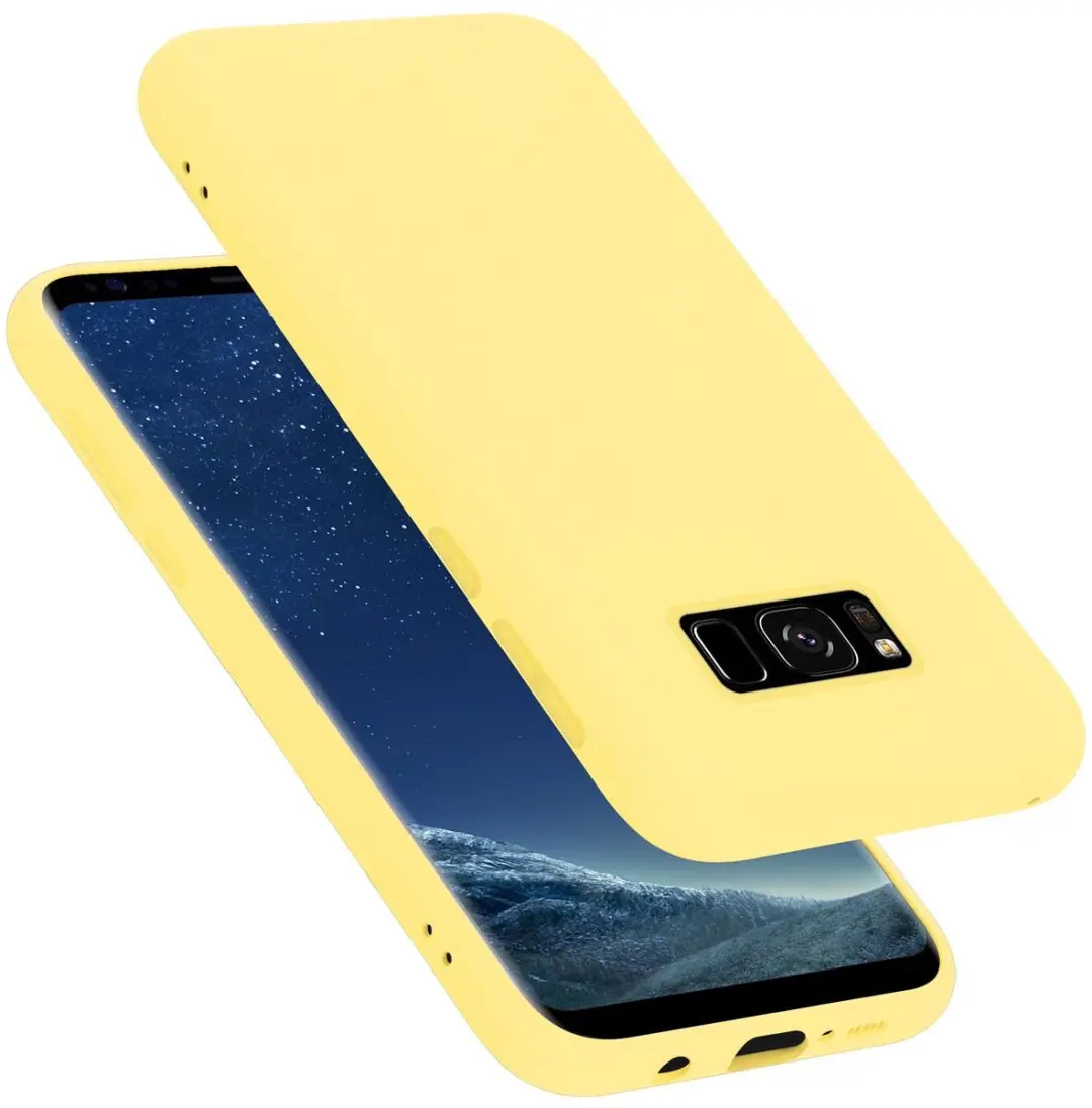 Cadorabo Hoesje geschikt voor Samsung Galaxy S8 PLUS in LIQUID GEEL