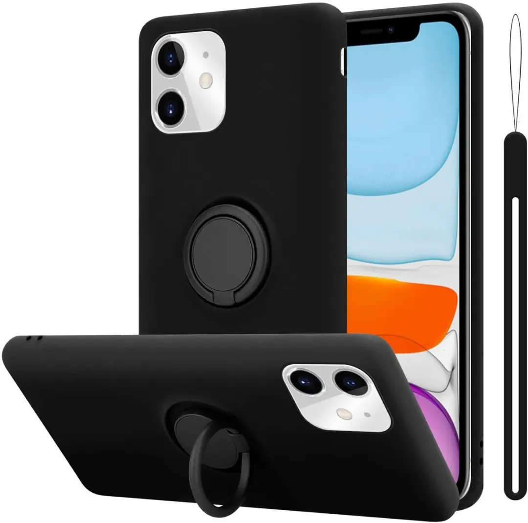 Cadorabo Hoesje geschikt voor Apple iPhone 11 in LIQUID ZWART