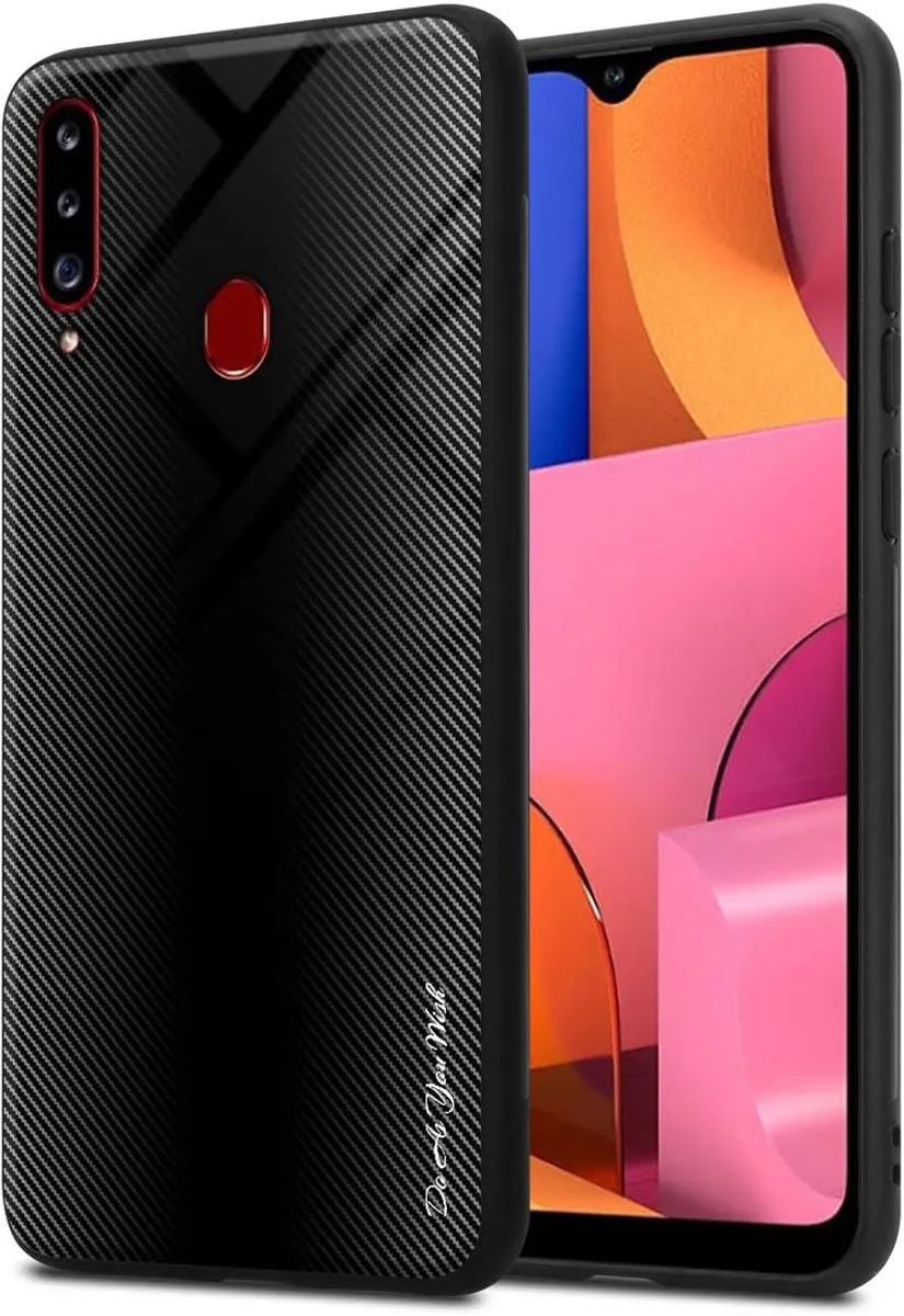Cadorabo Hoesje geschikt voor Samsung Galaxy A20s in OPAAL ZWART