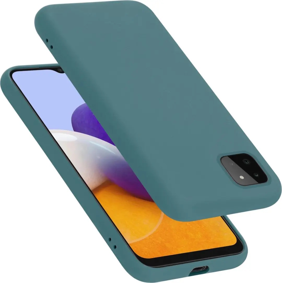 Cadorabo Hoesje geschikt voor Samsung Galaxy A22 5G in LIQUID GROEN