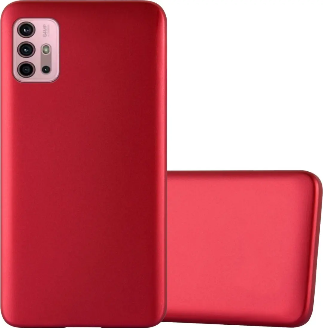 Cadorabo Hoesje geschikt voor Motorola MOTO G10 / G30 in METALLIC ROOD