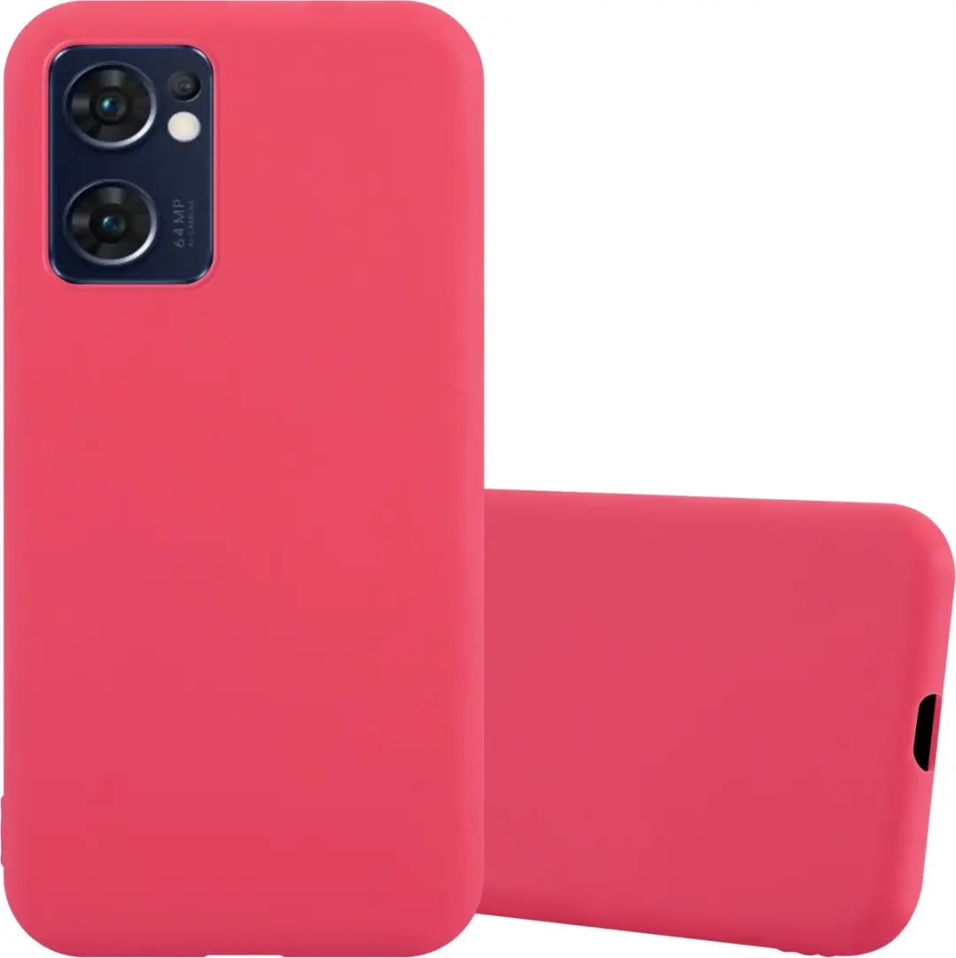 Cadorabo Hoesje geschikt voor Oppo FIND X5 LITE / Reno7 5G in CANDY ROOD
