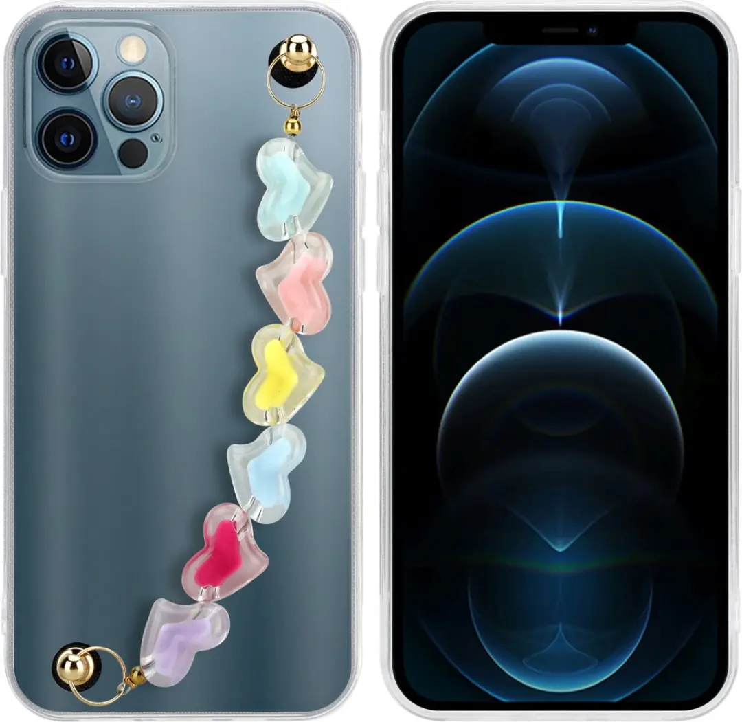 Cadorabo Hoesje geschikt voor Apple iPhone 12 PRO in Transparant met kleurrijke
