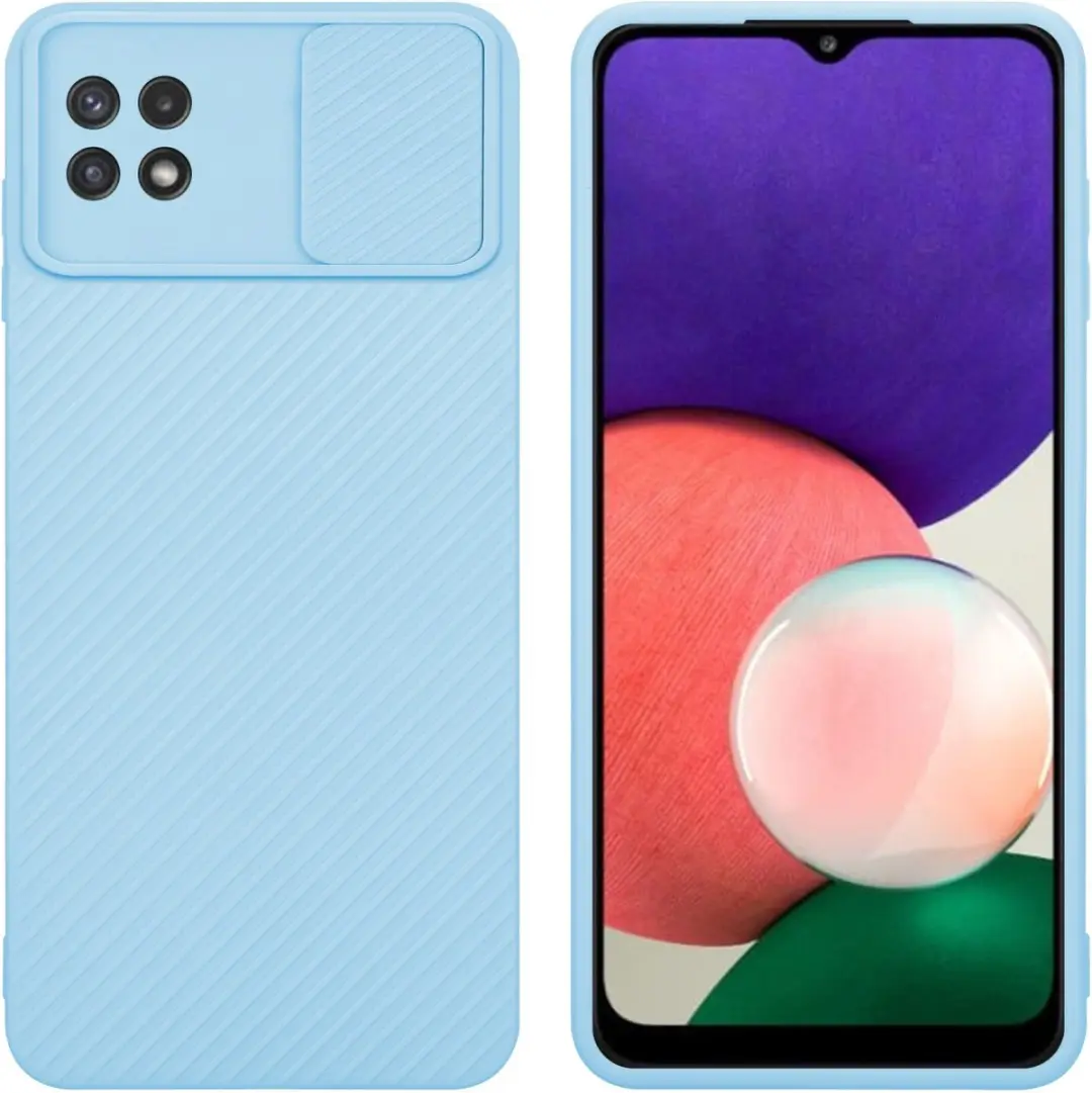 Cadorabo Hoesje geschikt voor Samsung Galaxy A22 5G in Bonbon Licht Blauw