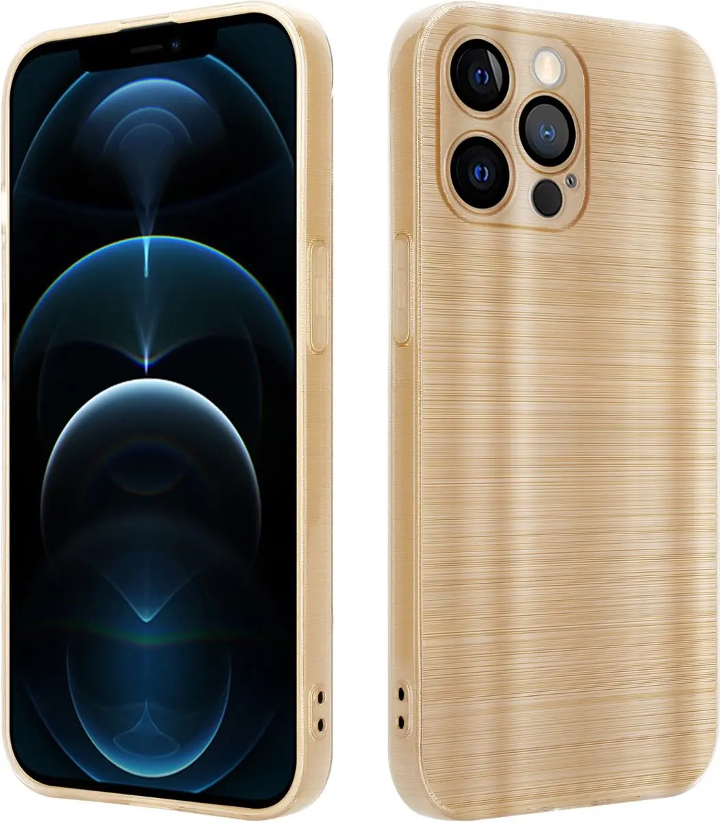 Cadorabo Hoesje geschikt voor Apple iPhone 12 PRO in Brushed Goud