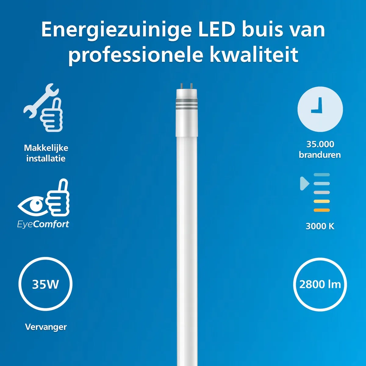 Philips LED TL-buis T5 20.5W Wit 1500mm - Mat