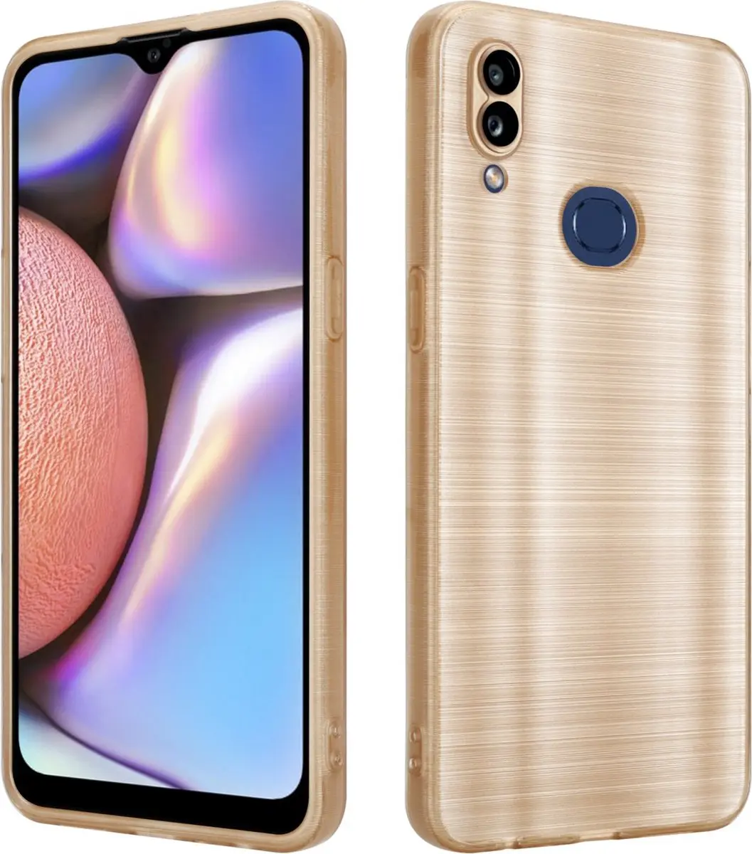 Cadorabo Hoesje geschikt voor Samsung Galaxy A10s / M01s in Brushed Goud
