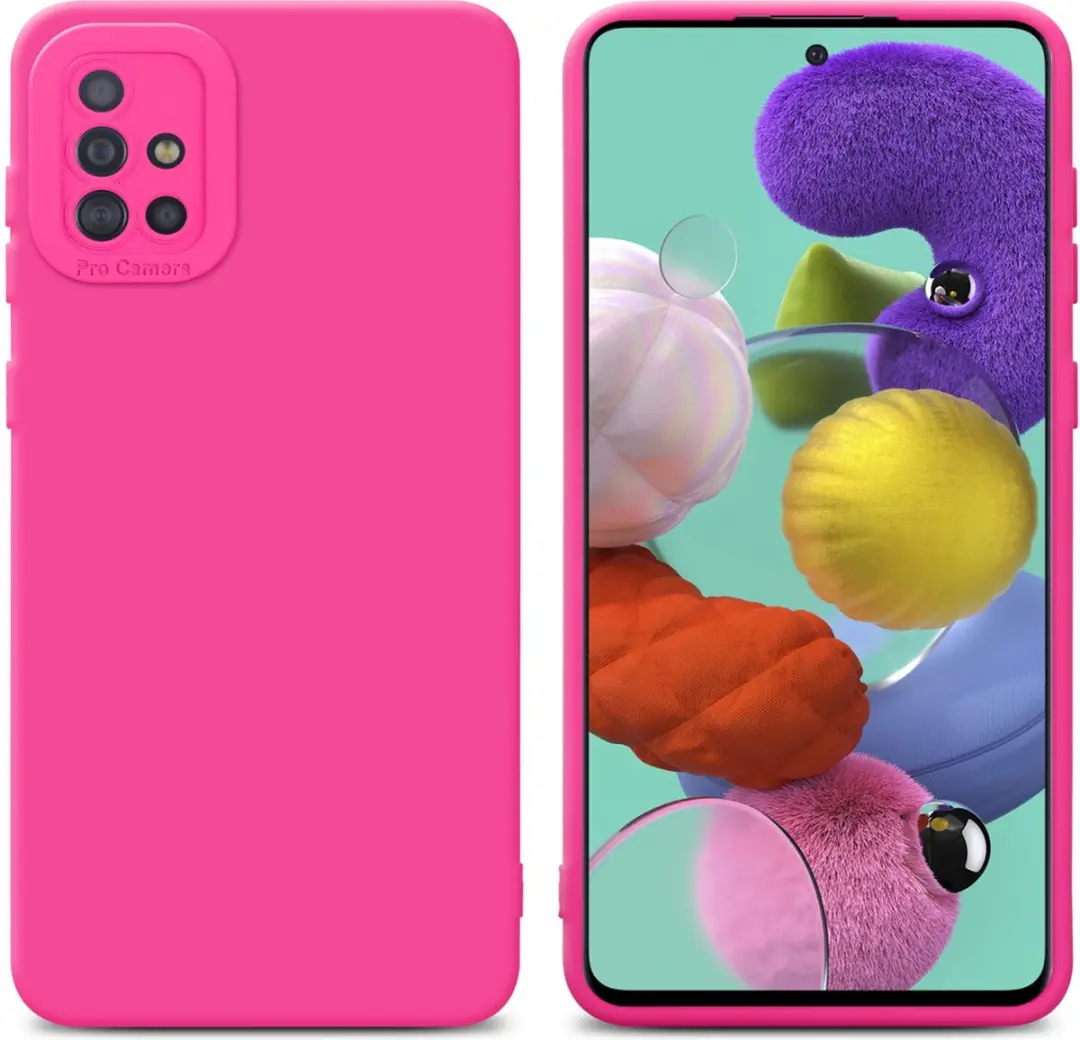 Cadorabo Hoesje geschikt voor Samsung Galaxy A51 4G / M40s in FLUID HOTPINK