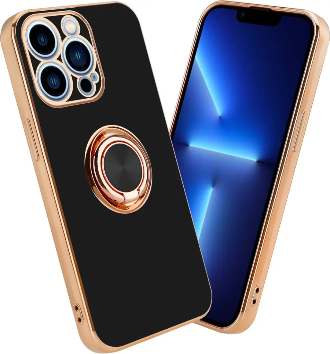 Cadorabo Hoesje geschikt voor Apple iPhone 13 PRO MAX in Glossy Zwart