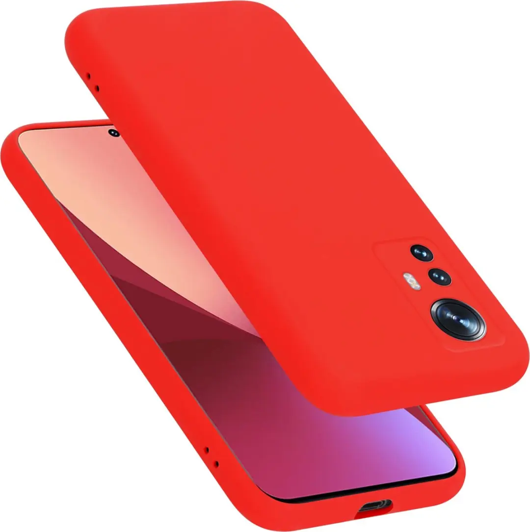 Cadorabo Hoesje geschikt voor Xiaomi 12 / 12X in LIQUID ROOD