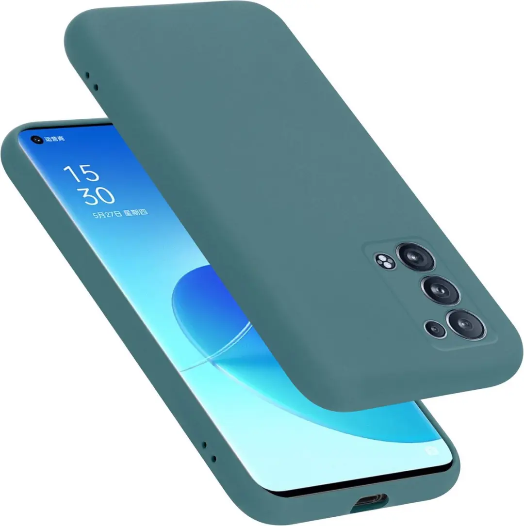 Cadorabo Hoesje geschikt voor Oppo Reno6 PRO 5G in LIQUID GROEN