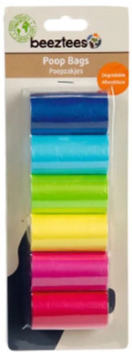Beeztees Poepzakjes Regenboog - 240 Stuks