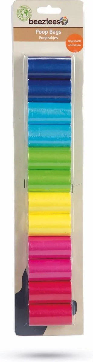 Beeztees Poepzakjes Regenboog - 240 Stuks