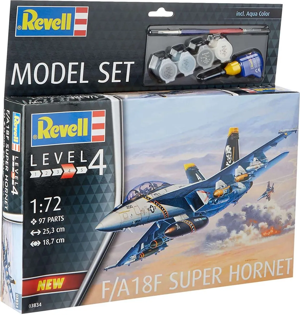Revell 63834 F/A-18F Super Hornet Modelbouwpakket - 1:72 - 97 Onderdelen - Multi