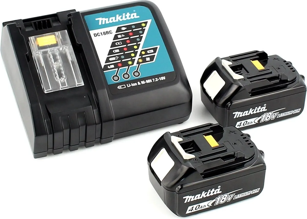 Makita DGA 517 RMJ Accu Haakse Slijper 18V 125mm - Borstelloos - 2x 4.0Ah + Lader + Makpac