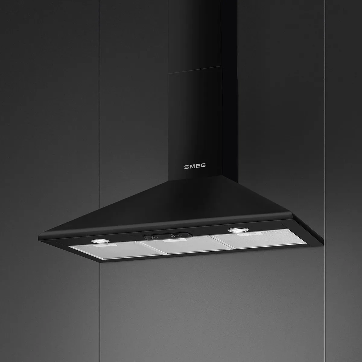 Smeg KSED95NEE Afzuigkap 90cm - Zwart