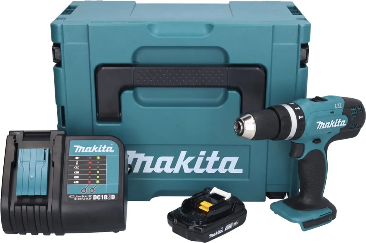 Makita DHP453SY1J Klopboormachine 18V 42Nm - met accu 1,5Ah & lader - afbeelding 2 van 5