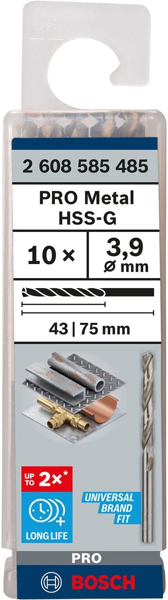 Bosch Professional ST. LINE 3.9mm HSS-G Boor - 10 Stuks
