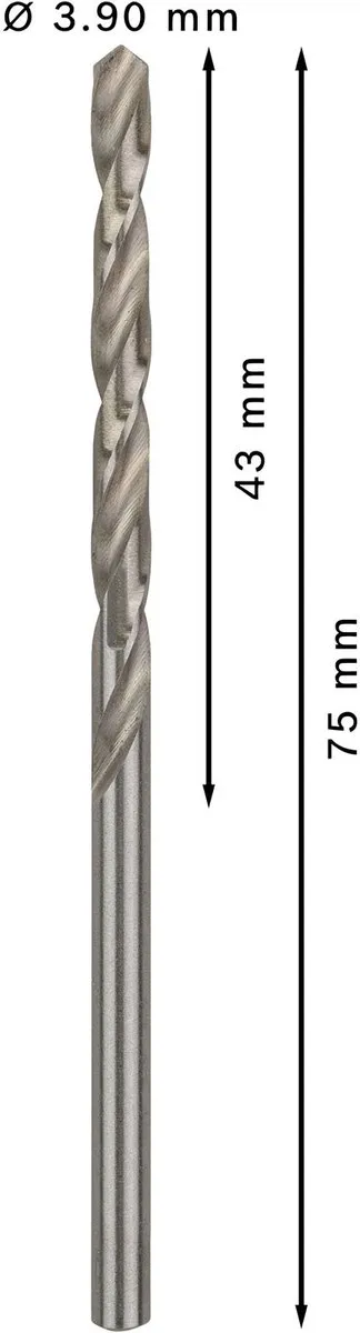 Bosch Professional ST. LINE 3.9mm HSS-G Boor - 10 Stuks