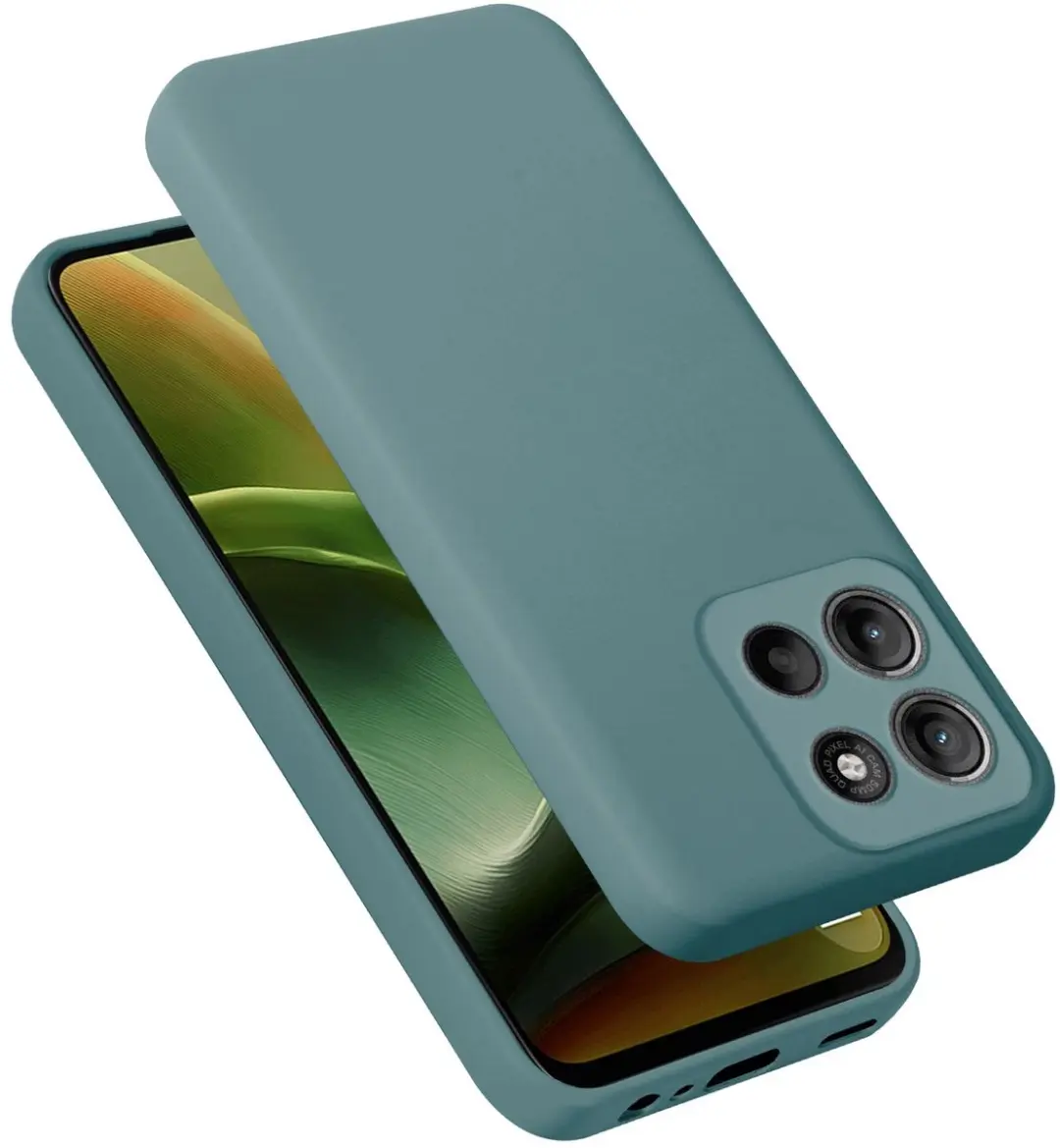 Cadorabo Hoesje geschikt voor Motorola Moto G15 in LIQUID GROEN