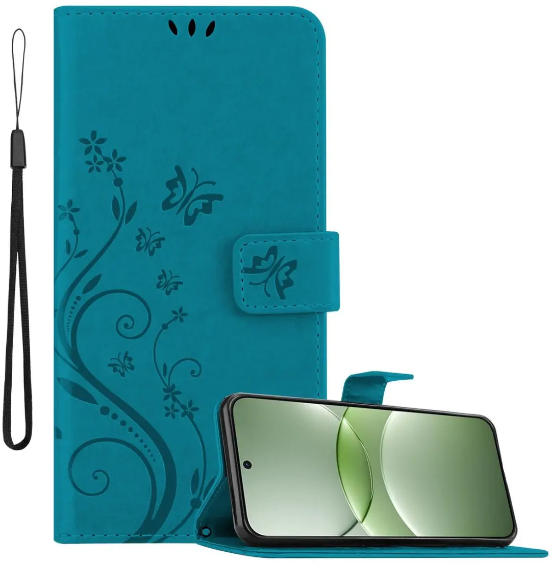 Cadorabo Hoesje geschikt voor Huawei Nova 13 in BLOEMEN BLAUW
