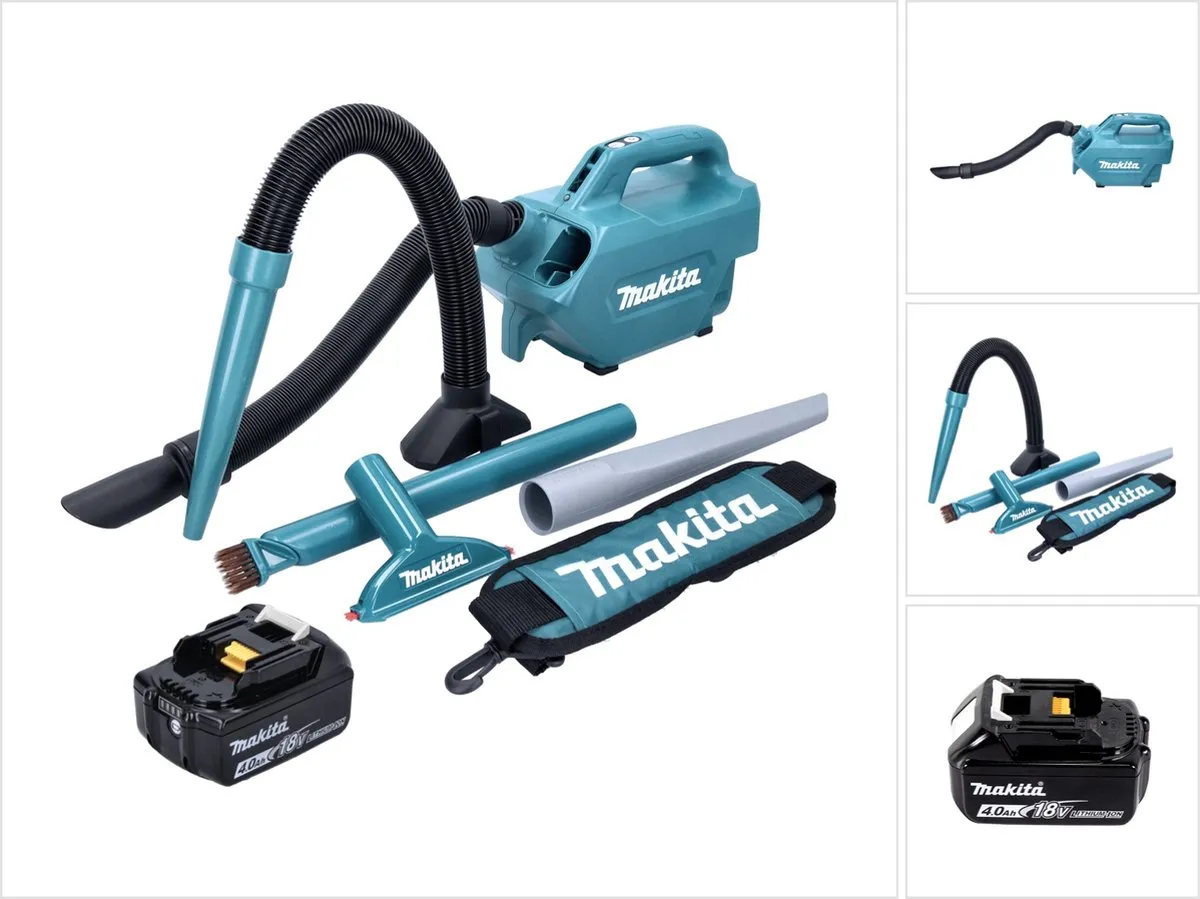 Makita DCL184M1 Accustofzuiger 18V 54mbar 0,5L