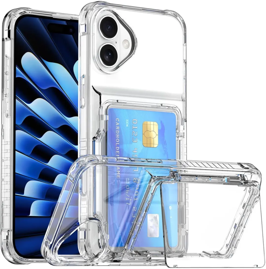 Cadorabo Hoesje geschikt voor iPhone 17 Case in TRANSPARANT met kaartenvak TPU c