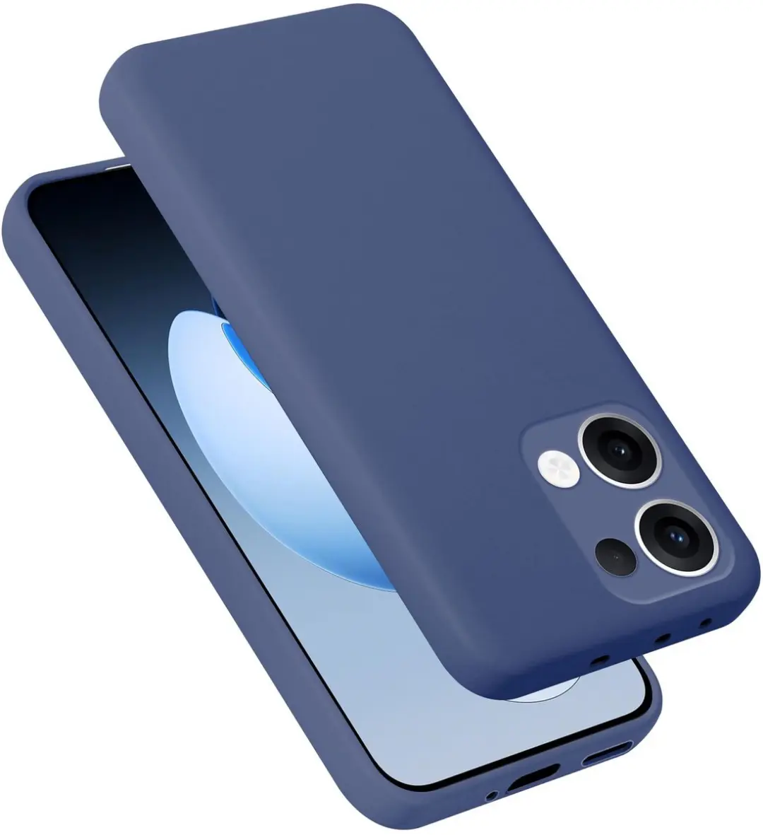 Cadorabo Hoesje geschikt voor OPPO Reno 13 Case in Liquid Blauw Beschermhoes gem
