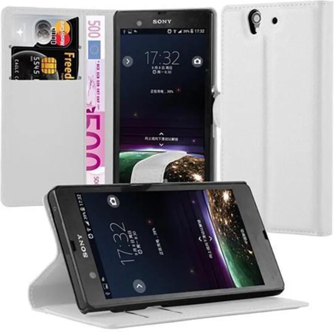 Cadorabo Hoesje geschikt voor Sony Xperia Z in ARCTISCH WIT