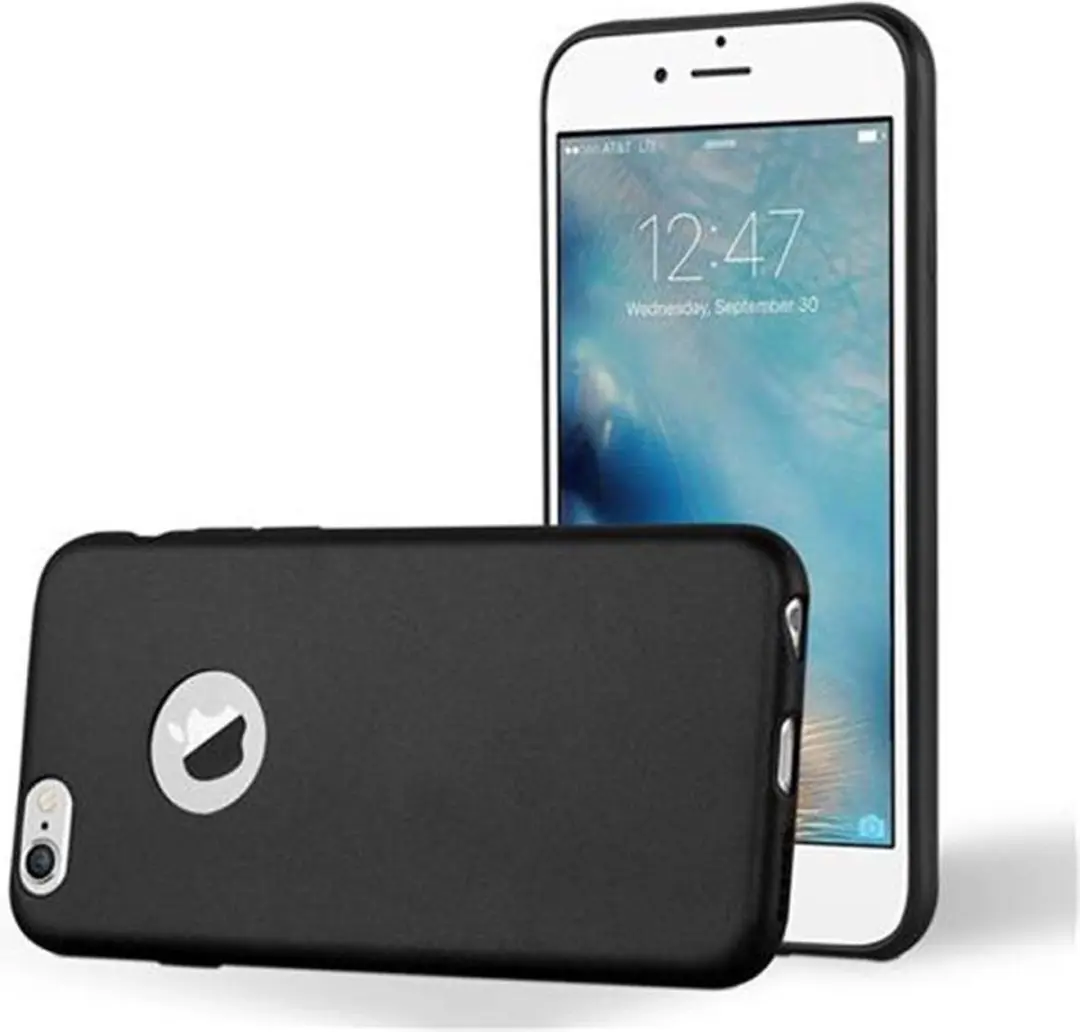 Cadorabo Hoesje geschikt voor Apple iPhone 6 PLUS / 6S PLUS in METALLIC ZWART